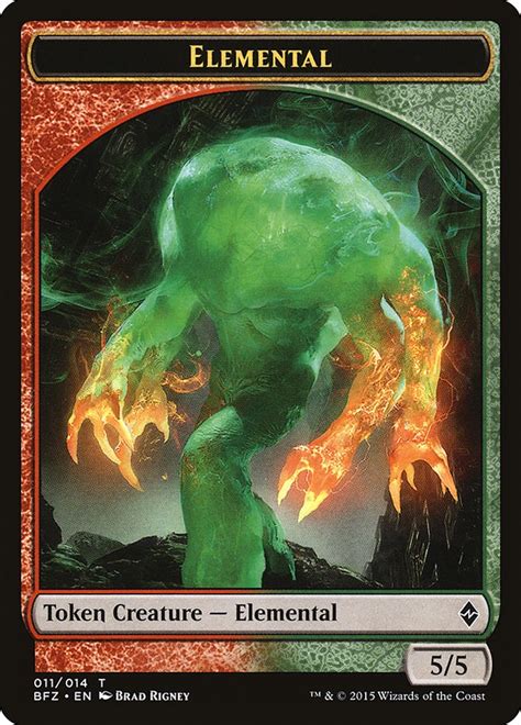 elemental token mtg|More.